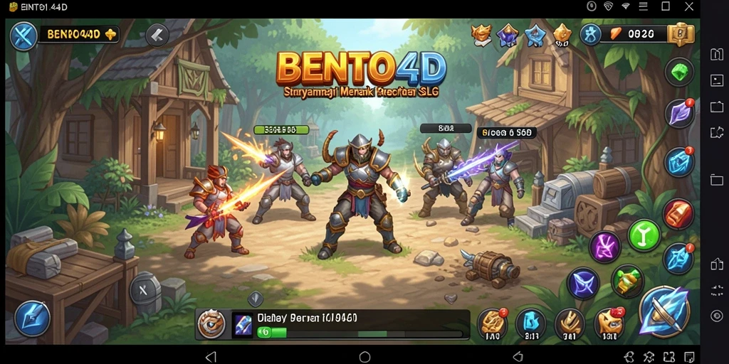 Tangkapan layar permainan BENTO4D menampilkan pertempuran strategis yang mendebarkan.