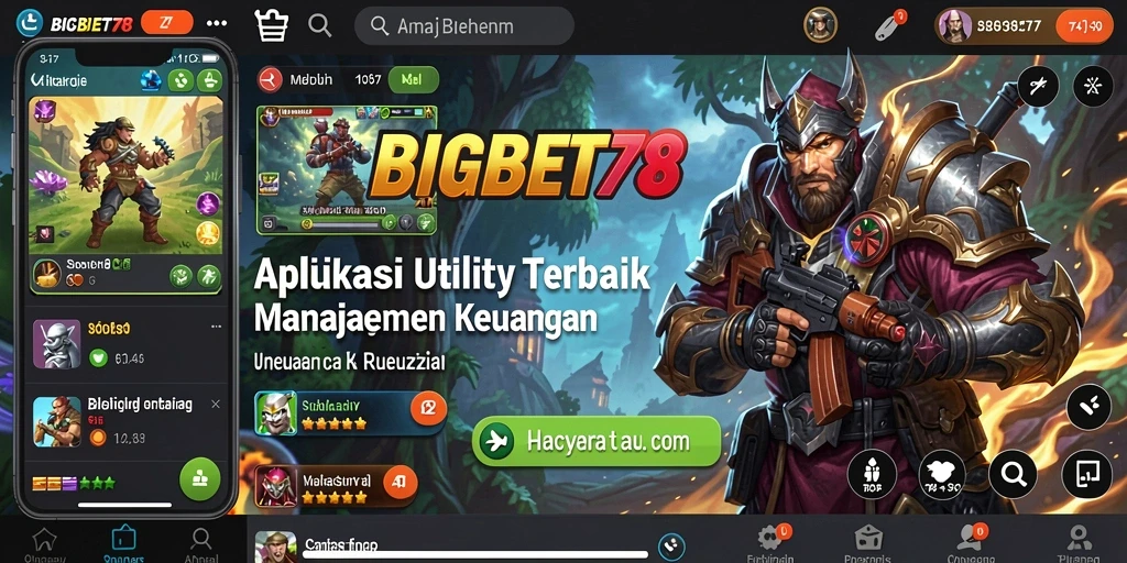 Tampilan aplikasi BIGBET78 dengan fitur pengelolaan keuangan.