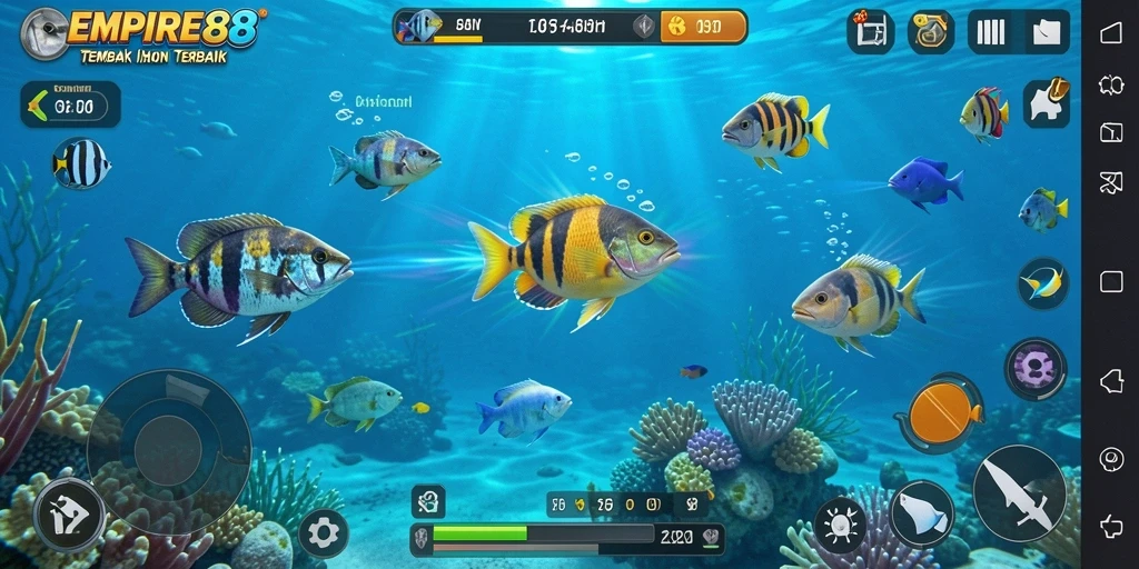 Screenshot gameplay EMPIRE88 menunjukkan serunya berburu ikan.