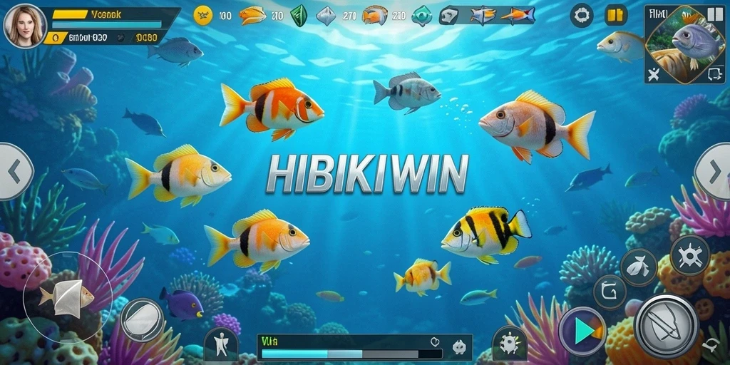 Tampilan gameplay menembak ikan HIBIKIWIN yang seru dan menantang.