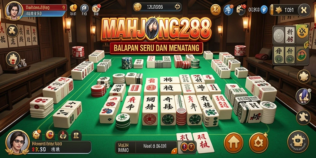 Tampilan gameplay seru dalam balapan MAHJONG288 dengan kendaraan cepat.