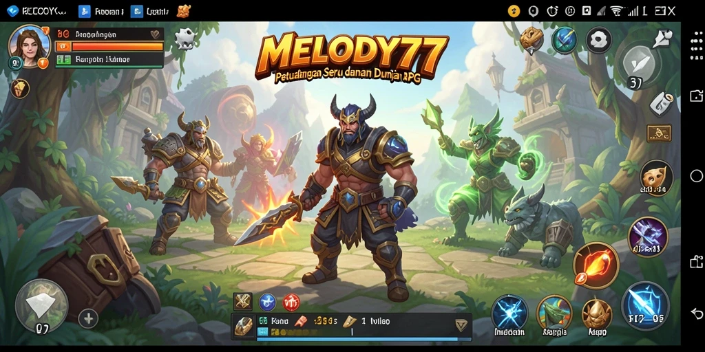 Tampilan gameplay RPG MELODY77 yang penuh aksi dan petualangan.