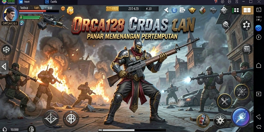 Tampilan menarik dari gameplay ORCA128 yang menantang di setiap langkah.