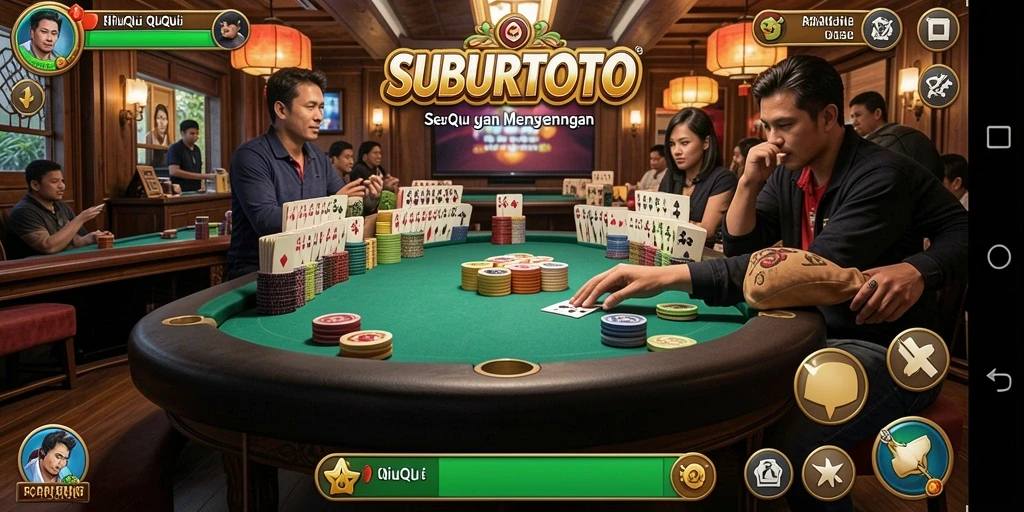 Tampilan gameplay menarik dalam permainan QiuQiu SUBURTOTO.