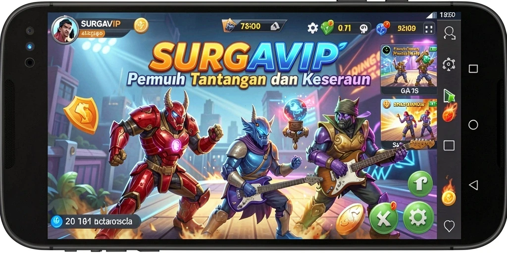 Tampilan gameplay SURGAVIP yang menarik dengan aksi seru.